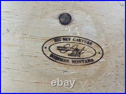 Vintage 20 Big Sky Carvers Wooden Decoy Duck / Montana