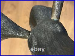 Vintage Adorable Big Sky Carvers Large Heavy Wooden Moose Statue & Free Shipping