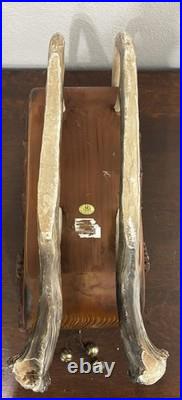 Vintage BIG SKY CARVERS 19.5 Realistic Poly-Carved Sleigh with Faux Antler Skates