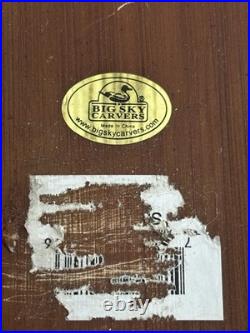 Vintage BIG SKY CARVERS 19.5 Realistic Poly-Carved Sleigh with Faux Antler Skates