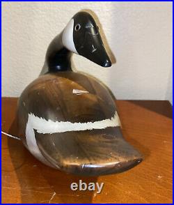 Vintage BIG SKY CARVERS Handpainted Carved Wooden Canadian Goose Geese Decoy