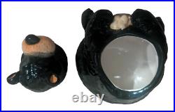 Vintage Barefoots Black Bear Yogi Bruin Ceramic Porcelain Honey Teapot Tea Pot