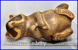 Vintage Big Sky Carvers BSC Jeff Fleming Wood Carved Raccoon Sculpture Montana