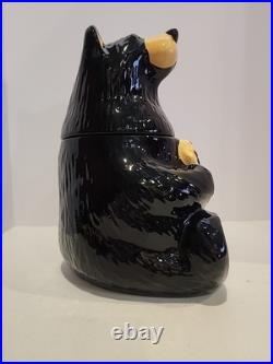 Vintage Big Sky Carvers Bearfoots Black Bear Cookie Jar