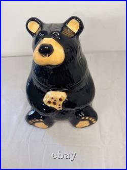 Vintage Big Sky Carvers Bearfoots Black Bear Cookie Jar Perfect condition