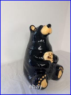 Vintage Big Sky Carvers Bearfoots Black Bear Cookie Jar Perfect condition