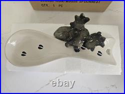 Vintage Big Sky Carvers Bearfoots Moose Lovers Ceramic Spoon Rest Retired RARE