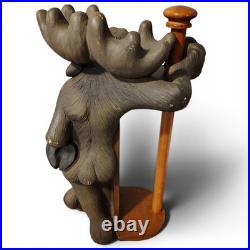 Vintage Big Sky Carvers Bearfoots Mountain Mooses Paper Towel Holder Original