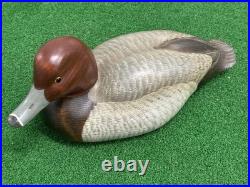 Vintage Big Sky Carvers Bozeman Montana Redhead Duck Bird Decoy Scott Huntsman
