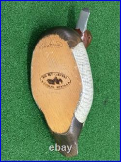 Vintage Big Sky Carvers Bozeman Montana Redhead Duck Bird Decoy Scott Huntsman