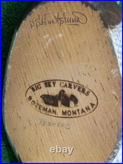 Vintage Big Sky Carvers Bozeman Montana Redhead Duck Bird Decoy Scott Huntsman