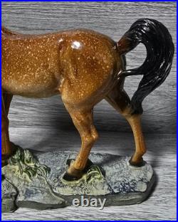 Vintage Big Sky Carvers, Brown Horse Mare And Foal Bonded Resin Sculpture