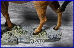 Vintage Big Sky Carvers, Brown Horse Mare And Foal Bonded Resin Sculpture