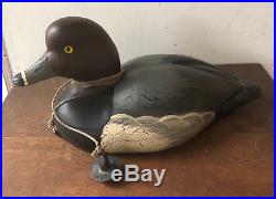 Vintage Big Sky Carvers Carved Wooden Redhead DUCK DECOY w Weight Wanda Smith