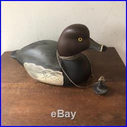 Vintage Big Sky Carvers Carved Wooden Redhead DUCK DECOY w Weight Wanda Smith
