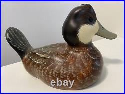 Vintage Big Sky Carvers Chris Linn Decoy Wooden Duck 9 Ruddy Duck