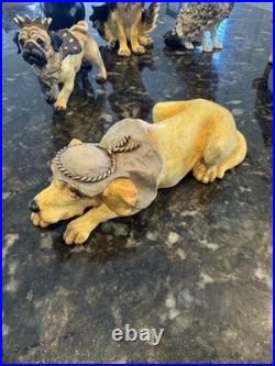 Vintage Big Sky Carvers Dogtivity Canine Dog Nativity Figurines Partial Set of 6