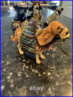 Vintage Big Sky Carvers Dogtivity Canine Dog Nativity Figurines Partial Set of 6