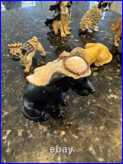Vintage Big Sky Carvers Dogtivity Canine Dog Nativity Figurines Partial Set of 6