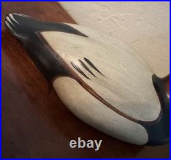 Vintage Big Sky Carvers Ducks Unlimited Wooden Duck Decoy Hand Painted Figurine