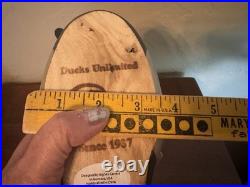 Vintage Big Sky Carvers Ducks Unlimited Wooden Duck Decoy Hand Painted Figurine