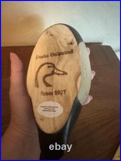 Vintage Big Sky Carvers Ducks Unlimited Wooden Duck Decoy Hand Painted Figurine