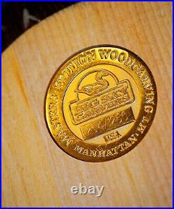 Vintage Big Sky Carvers Gold Medallion John Gewerth Wood Duck Decoy