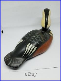 Vintage Big Sky Carvers HOODED MERGANSER WOOD Duck Hand Carved Painted