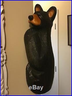 Vintage Big Sky Carvers Hand-Carved Unique Wooden Climbing Black Bear