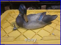 Vintage Big Sky Carvers Mallard Duck Wood Decoy with Anchor Weight Hunting Decoy
