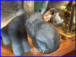 Vintage Big Sky Carvers Montana Wooden Moose