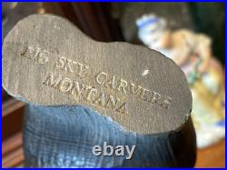 Vintage Big Sky Carvers Montana Wooden Moose
