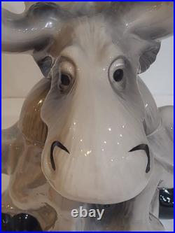 Vintage Big Sky Carvers Phyllis Driscoll Ceramic Gray Moose Cookie Jar 12 X 9