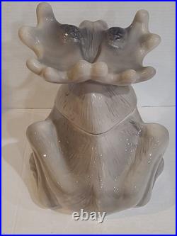 Vintage Big Sky Carvers Phyllis Driscoll Ceramic Gray Moose Cookie Jar 12 X 9