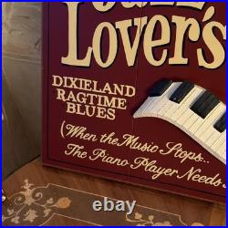 Vintage Big Sky Carvers Piano Bar Jazz Lovers Tavern Wood Sign Wall Hanging