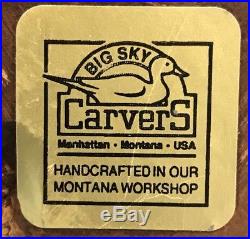 Vintage Big Sky Carvers Quail Hand Crafted Montana Workshop Signed