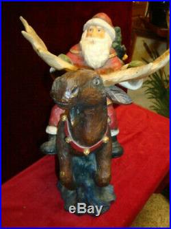 Vintage Big Sky Carvers Santa Rocky Mtn. Reindeer By Stuart Bond # A0316