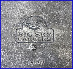Vintage Big Sky Carvers TROUT TRAY platter Cast Aluminum 18 X 14 OVAL - Rare