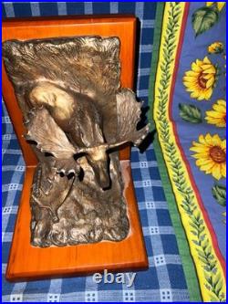 Vintage Big Sky Carvers Wildlife Bookends Bullmoose & Cow & Calf by Willie 76