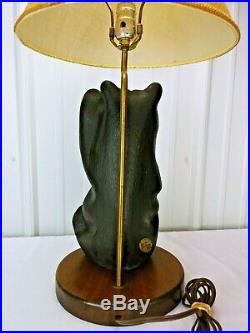 Vintage Big Sky Carvers Wood Bear Table Lamp Great Condition