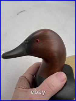 Vintage Big Sky Carvers Wooden Duck Decoy 2003 Canvasback Signed Tommy Findley 1