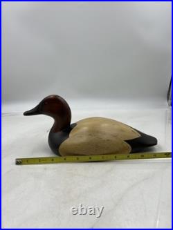 Vintage Big Sky Carvers Wooden Duck Decoy 2003 Canvasback Signed Tommy Findley 1