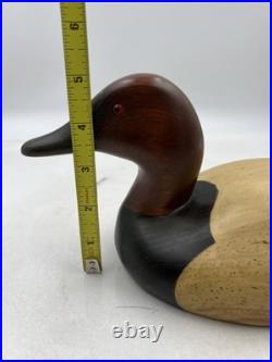 Vintage Big Sky Carvers Wooden Duck Decoy 2003 Canvasback Signed Tommy Findley 1