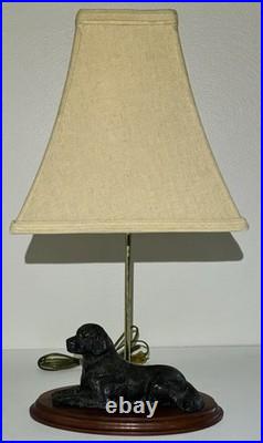 Vintage Bronze Labrador Retriever Hunting Dog Sculpture Lamp Big Sky Carvers