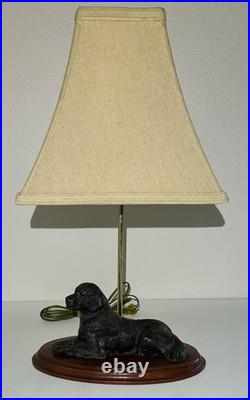 Vintage Bronze Labrador Retriever Hunting Dog Sculpture Lamp Big Sky Carvers
