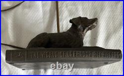 Vintage Bronze Labrador Retriever Hunting Dog Sculpture Lamp Big Sky Carvers