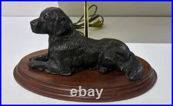 Vintage Bronze Labrador Retriever Hunting Dog Sculpture Lamp Big Sky Carvers