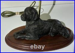 Vintage Bronze Labrador Retriever Hunting Dog Sculpture Lamp Big Sky Carvers