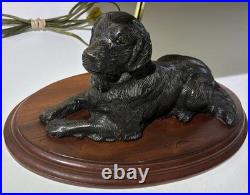 Vintage Bronze Labrador Retriever Hunting Dog Sculpture Lamp Big Sky Carvers