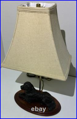 Vintage Bronze Labrador Retriever Hunting Dog Sculpture Lamp Big Sky Carvers